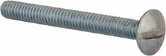 Value Collection - #8-32 UNC, 1-1/2" Length Under Head Slotted Drive Machine Screw - Truss Head, Grade 2 Steel, Zinc-Plated Finish, Without Washer - Exact Tooling
