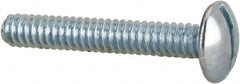 Value Collection - #10-24 UNC, 1-1/4" Length Under Head Slotted Drive Machine Screw - Truss Head, Grade 2 Steel, Zinc-Plated Finish, Without Washer - Exact Tooling