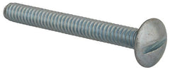 Value Collection - #10-24 UNC, 1-3/4" Length Under Head Slotted Drive Machine Screw - Truss Head, Grade 2 Steel, Zinc-Plated Finish, Without Washer - Exact Tooling