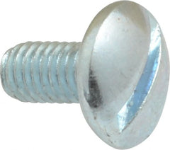 Value Collection - #10-32 UNF, 3/8" Length Under Head Slotted Drive Machine Screw - Truss Head, Grade J82 Steel, Zinc-Plated Finish, Without Washer - Exact Tooling