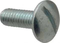Value Collection - #10-32 UNF, 1/2" Length Under Head Slotted Drive Machine Screw - Truss Head, Grade J82 Steel, Zinc-Plated Finish, Without Washer - Exact Tooling
