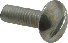 Value Collection - #10-32 UNF, 5/8" Length Under Head Slotted Drive Machine Screw - Truss Head, Grade J82 Steel, Zinc-Plated Finish, Without Washer - Exact Tooling