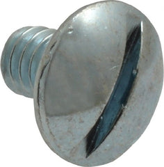 Value Collection - 1/4-20 UNC, 3/8" Length Under Head Slotted Drive Machine Screw - Truss Head, Grade 2 Steel, Zinc-Plated Finish, Without Washer - Exact Tooling