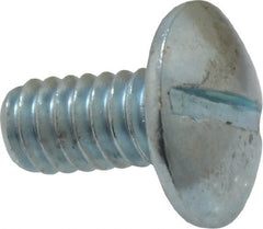 Value Collection - 1/4-20 UNC, 1/2" Length Under Head Slotted Drive Machine Screw - Truss Head, Grade 2 Steel, Zinc-Plated Finish, Without Washer - Exact Tooling