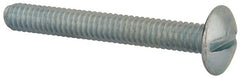Value Collection - 1/4-20 UNC, 2" Length Under Head Slotted Drive Machine Screw - Truss Head, Grade 2 Steel, Zinc-Plated Finish, Without Washer - Exact Tooling