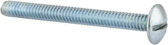 Value Collection - 1/4-20 UNC, 2-1/2" Length Under Head Slotted Drive Machine Screw - Truss Head, Grade 2 Steel, Zinc-Plated Finish, Without Washer - Exact Tooling