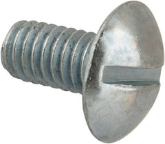 Value Collection - 5/16-18 UNC, 5/8" Length Under Head Slotted Drive Machine Screw - Truss Head, Grade 2 Steel, Zinc-Plated Finish, Without Washer - Exact Tooling