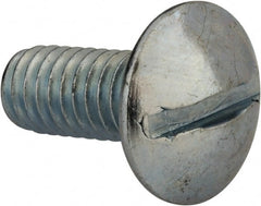 Value Collection - 5/16-18 UNC, 3/4" Length Under Head Slotted Drive Machine Screw - Truss Head, Grade J82 Steel, Zinc-Plated Finish, Without Washer - Exact Tooling