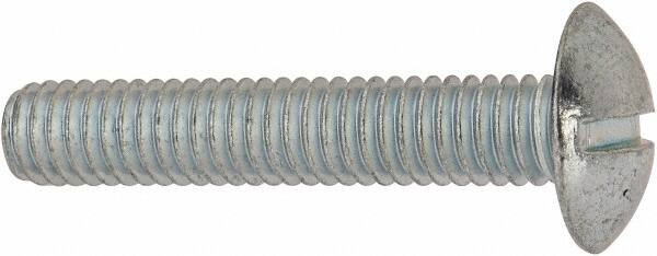 Value Collection - 5/16-18 UNC, 1-3/4" Length Under Head Slotted Drive Machine Screw - Truss Head, Grade J82 Steel, Zinc-Plated Finish, Without Washer - Exact Tooling