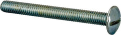 Value Collection - 5/16-18 UNC, 3" Length Under Head Slotted Drive Machine Screw - Truss Head, Grade J82 Steel, Zinc-Plated Finish, Without Washer - Exact Tooling