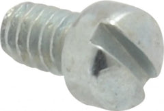 Value Collection - #4-40 UNC, 3/16" Length Under Head Slotted Drive Machine Screw - Fillister Head, Grade J82 Steel, Zinc-Plated Finish, Without Washer - Exact Tooling