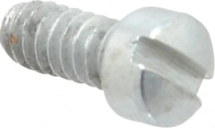 Value Collection - #4-40 UNC, 1/4" Length Under Head Slotted Drive Machine Screw - Fillister Head, Grade J82 Steel, Zinc-Plated Finish, Without Washer - Exact Tooling