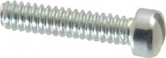 Value Collection - #4-40 UNC, 1/2" Length Under Head Slotted Drive Machine Screw - Fillister Head, Grade J82 Steel, Zinc-Plated Finish, Without Washer - Exact Tooling