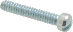 Value Collection - #4-40 UNC, 5/8" Length Under Head Slotted Drive Machine Screw - Fillister Head, Grade J82 Steel, Zinc-Plated Finish, Without Washer - Exact Tooling