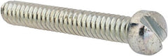 Value Collection - #4-40 UNC, 3/4" Length Under Head Slotted Drive Machine Screw - Fillister Head, Grade 2 Steel, Zinc-Plated Finish, Without Washer - Exact Tooling