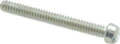 Value Collection - #4-40 UNC, 1" Length Under Head Slotted Drive Machine Screw - Fillister Head, Grade 2 Steel, Zinc-Plated Finish, Without Washer - Exact Tooling
