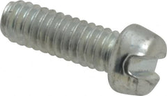 Value Collection - #5-40 UNC, 3/8" Length Under Head Slotted Drive Machine Screw - Fillister Head, Grade J82 Steel, Zinc-Plated Finish, Without Washer - Exact Tooling