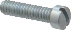 Value Collection - #5-40 UNC, 1/2" Length Under Head Slotted Drive Machine Screw - Fillister Head, Grade 2 Steel, Zinc-Plated Finish, Without Washer - Exact Tooling