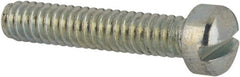 Value Collection - #5-40 UNC, 5/8" Length Under Head Slotted Drive Machine Screw - Fillister Head, Grade J82 Steel, Zinc-Plated Finish, Without Washer - Exact Tooling