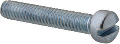 Value Collection - #5-40 UNC, 3/4" Length Under Head Slotted Drive Machine Screw - Fillister Head, Grade J82 Steel, Zinc-Plated Finish, Without Washer - Exact Tooling