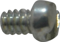 Value Collection - #6-32 UNC, 3/16" Length Under Head Slotted Drive Machine Screw - Fillister Head, Grade J82 Steel, Zinc-Plated Finish, Without Washer - Exact Tooling