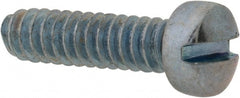 Value Collection - #6-32 UNC, 1/2" Length Under Head Slotted Drive Machine Screw - Fillister Head, Grade 2 Steel, Zinc-Plated Finish, Without Washer - Exact Tooling