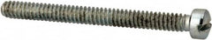 Value Collection - #6-32 UNC, 1-1/2" Length Under Head Slotted Drive Machine Screw - Fillister Head, Grade J82 Steel, Zinc-Plated Finish, Without Washer - Exact Tooling