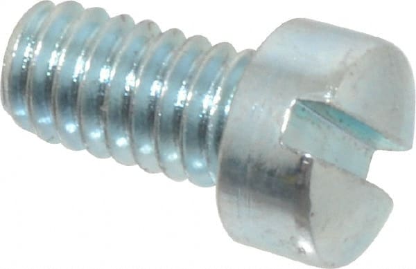 Value Collection - #8-32 UNC, 5/16" Length Under Head Slotted Drive Machine Screw - Fillister Head, Grade J82 Steel, Zinc-Plated Finish, Without Washer - Exact Tooling