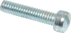Value Collection - #8-32 UNC, 3/4" Length Under Head Slotted Drive Machine Screw - Fillister Head, Grade 2 Steel, Zinc-Plated Finish, Without Washer - Exact Tooling