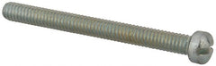 Value Collection - #8-32 UNC, 1-3/4" Length Under Head Slotted Drive Machine Screw - Fillister Head, Grade 2 Steel, Zinc-Plated Finish, Without Washer - Exact Tooling