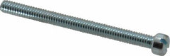 Value Collection - #8-32 UNC, 2" Length Under Head Slotted Drive Machine Screw - Fillister Head, Grade J82 Steel, Zinc-Plated Finish, Without Washer - Exact Tooling