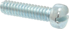 Value Collection - #10-24 UNC, 3/4" Length Under Head Slotted Drive Machine Screw - Fillister Head, Grade 2 Steel, Zinc-Plated Finish, Without Washer - Exact Tooling