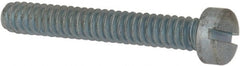 Value Collection - #10-24 UNC, 1-1/4" Length Under Head Slotted Drive Machine Screw - Fillister Head, Grade J82 Steel, Zinc-Plated Finish, Without Washer - Exact Tooling