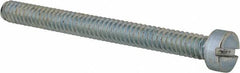 Value Collection - #10-24 UNC, 2" Length Under Head Slotted Drive Machine Screw - Fillister Head, Grade 2 Steel, Zinc-Plated Finish, Without Washer - Exact Tooling