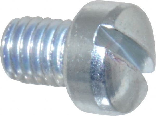 Value Collection - #10-32 UNF, 1/4" Length Under Head Slotted Drive Machine Screw - Fillister Head, Grade J82 Steel, Zinc-Plated Finish, Without Washer - Exact Tooling