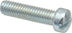 Value Collection - #10-32 UNF, 3/4" Length Under Head Slotted Drive Machine Screw - Fillister Head, Grade 2 Steel, Zinc-Plated Finish, Without Washer - Exact Tooling