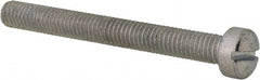 Value Collection - #10-32 UNF, 1-3/4" Length Under Head Slotted Drive Machine Screw - Fillister Head, Grade 2 Steel, Zinc-Plated Finish, Without Washer - Exact Tooling