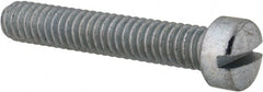 Value Collection - #12-24 UNC, 1-1/4" Length Under Head Slotted Drive Machine Screw - Fillister Head, Grade 2 Steel, Zinc-Plated Finish, Without Washer - Exact Tooling