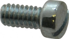 Value Collection - 1/4-20 UNC, 1/2" Length Under Head Slotted Drive Machine Screw - Fillister Head, Grade 2 Steel, Zinc-Plated Finish, Without Washer - Exact Tooling