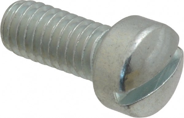 Value Collection - 5/16-18 UNC, 3/4" Length Under Head Slotted Drive Machine Screw - Fillister Head, Grade 2 Steel, Zinc-Plated Finish, Without Washer - Exact Tooling