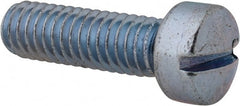 Value Collection - 5/16-18 UNC, 1" Length Under Head Slotted Drive Machine Screw - Fillister Head, Grade 2 Steel, Zinc-Plated Finish, Without Washer - Exact Tooling