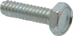 Value Collection - #6-32 UNC, 1/2" Length Under Head Hex Drive Machine Screw - Hex Head, Grade J82 Steel, Zinc-Plated Finish, Without Washer - Exact Tooling