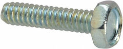 Value Collection - #6-32 UNC, 5/8" Length Under Head Hex Drive Machine Screw - Hex Head, Grade J82 Steel, Zinc-Plated Finish, Without Washer - Exact Tooling