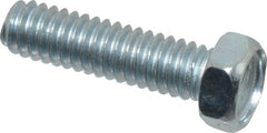 Value Collection - #8-32 UNC, 5/8" Length Under Head Hex Drive Machine Screw - Hex Head, Grade J82 Steel, Zinc-Plated Finish, Without Washer - Exact Tooling