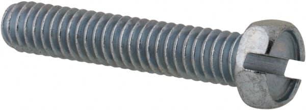 Value Collection - #8-32 UNC, 7/8" Length Under Head Hex Drive Machine Screw - Hex Head, Grade 2 Steel, Zinc-Plated Finish, Without Washer - Exact Tooling