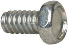 Value Collection - #10-24 UNC, 3/8" Length Under Head Hex Drive Machine Screw - Hex Head, Grade J82 Steel, Zinc-Plated Finish, Without Washer - Exact Tooling