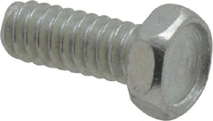 Value Collection - #10-24 UNC, 1/2" Length Under Head Hex Drive Machine Screw - Hex Head, Grade J82 Steel, Zinc-Plated Finish, Without Washer - Exact Tooling