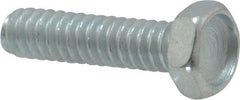 Value Collection - #10-24 UNC, 3/4" Length Under Head Hex Drive Machine Screw - Hex Head, Grade J82 Steel, Zinc-Plated Finish, Without Washer - Exact Tooling