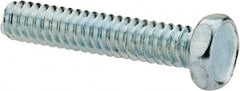 Value Collection - #10-24 UNC, 1" Length Under Head Hex Drive Machine Screw - Hex Head, Grade 2 Steel, Zinc-Plated Finish, Without Washer - Exact Tooling