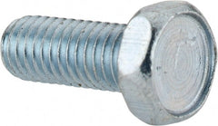 Value Collection - #10-32 UNF, 1/2" Length Under Head Hex Drive Machine Screw - Hex Head, Grade J82 Steel, Zinc-Plated Finish, Without Washer - Exact Tooling